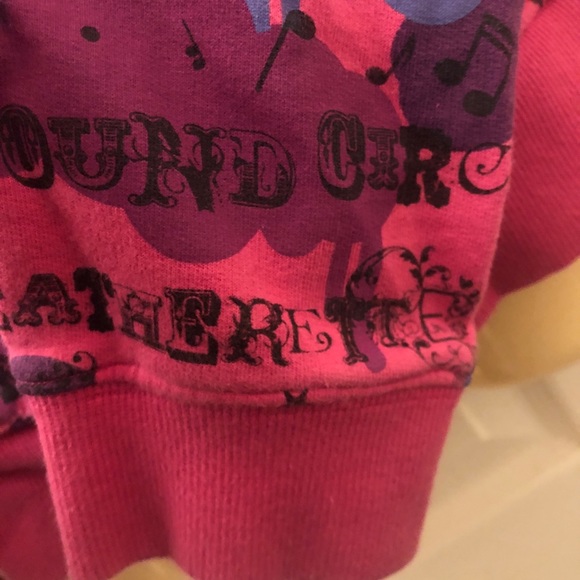 🎪*RARE* Heatherette POP! Y2K Runway Designer Double-Layer Pink Circus Hoodie 🍭 - Picture 7 of 13